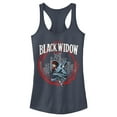 thumbnail image 1 of Junior's Marvel Widow Circle Racerback Tank Top Indigo 2X Large, 1 of 3