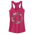 thumbnail image 1 of Junior's Marvel Widow Floral Dark Pink  Racerback Tank Top Dark Pink 2X Large, 1 of 3