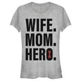 thumbnail image 1 of Junior's Marvel Wife, Mom, Hero Black Widow Icon  Graphic Tee Athletic Heather Small, 1 of 3