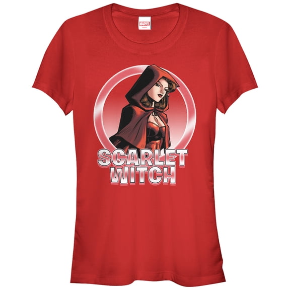 Junior's Marvel Witch Circle Graphic Tee Red Small