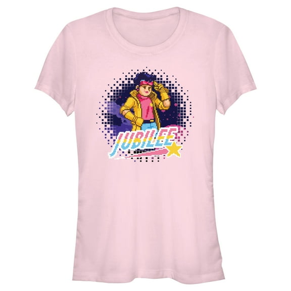 Junior's Marvel: X-Men '97 Jubilee Pixel Portrait  Graphic T-Shirt