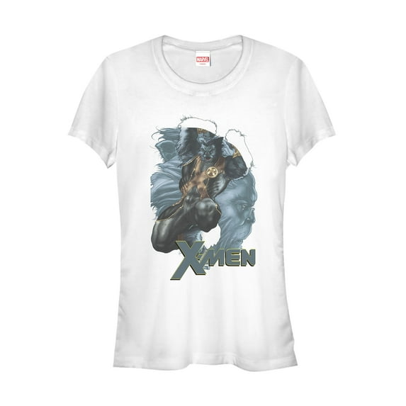 Junior's Marvel X-Men Beast Profile Graphic Tee White Small