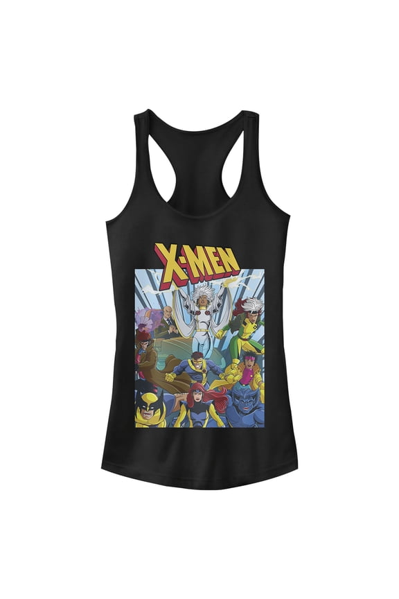 Junior's Marvel X-Men Classic Shot Racerback Tank Top Black Small