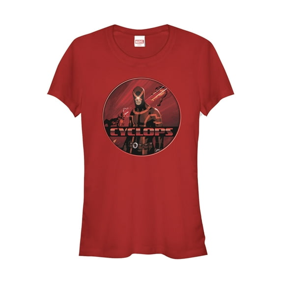Junior's Marvel X-Men Cyclops Badge  Graphic Tee Red X Large