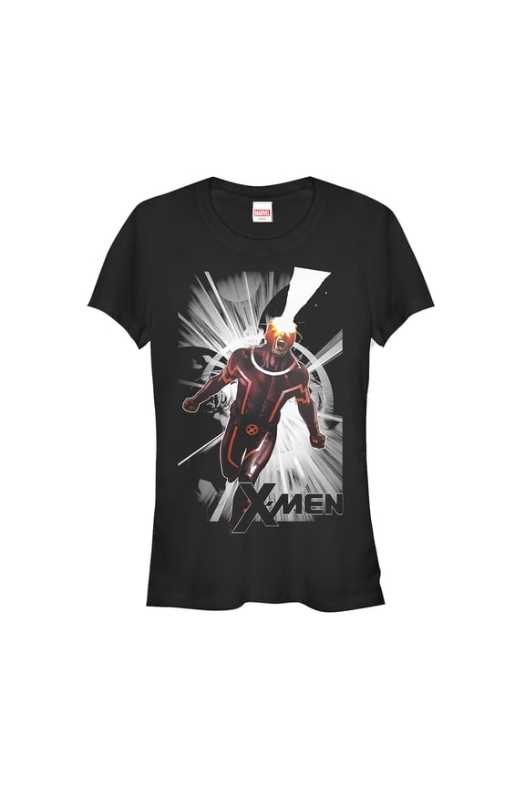 Junior's Marvel X-Men Cyclops Laser Graphic Tee Black Small