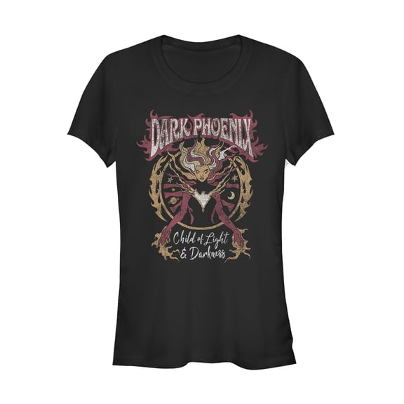 Junior's Marvel X-Men Dark Phoenix Rock n Roll Graphic Tee Black Small
