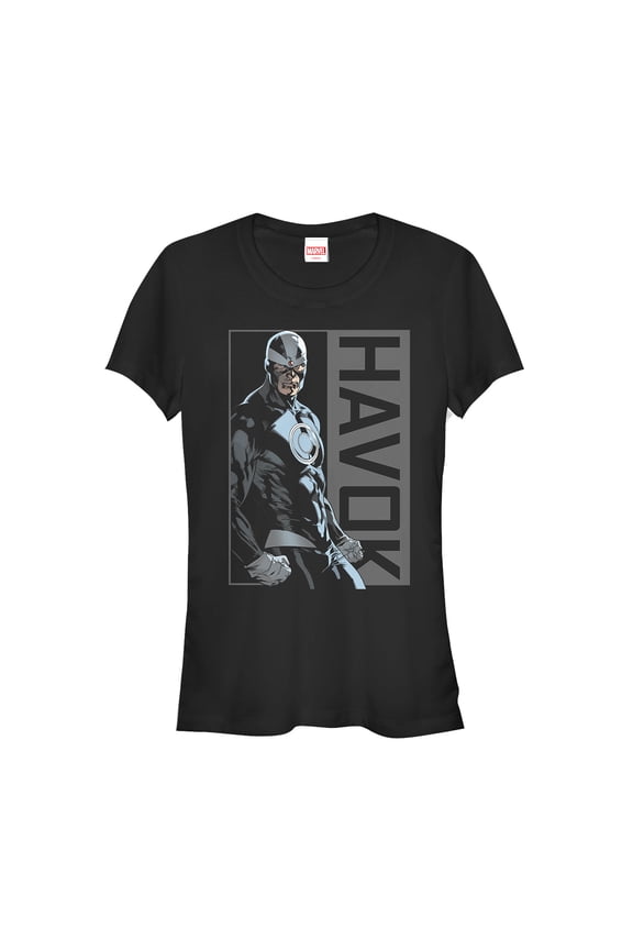 Junior's Marvel X-Men Havok Portrait Graphic Tee Black Medium