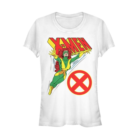 Junior's Marvel X-Men Jean Grey Flight  Graphic Tee White X Large