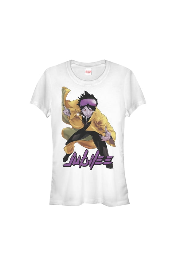 Junior's Marvel X-Men Jubilee Ready Graphic Tee White X Large