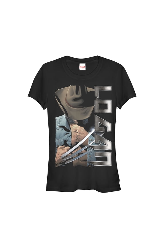 Junior's Marvel X-Men Logan Wolverine Hat Graphic Tee Black Medium
