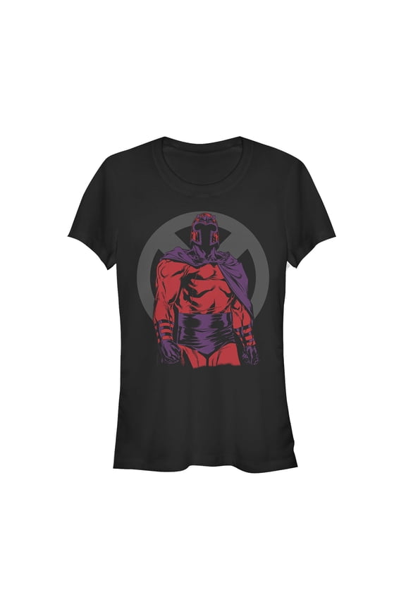 Junior's Marvel X-Men Magneto Logo Graphic Tee Black Large