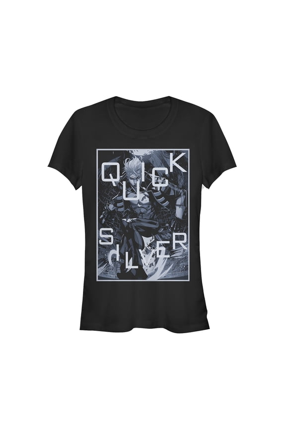 Junior's Marvel X-Men Quicksilver Portrait Graphic Tee Black Large