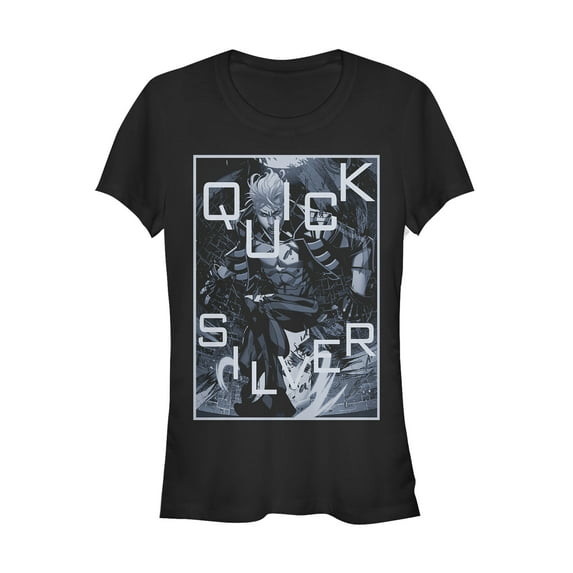 Junior's Marvel X-Men Quicksilver Portrait Graphic Tee Black Small