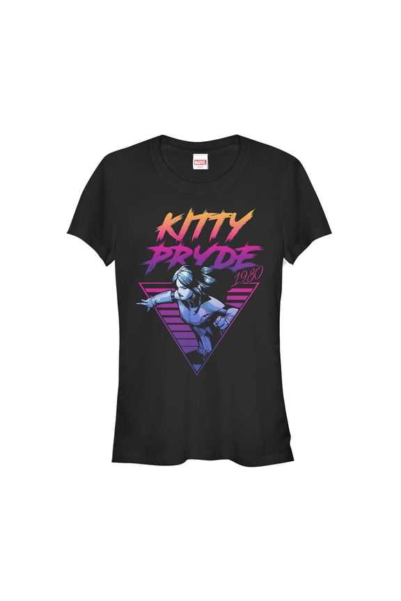 Junior's Marvel X-Men Retro Kitty Pryde Graphic Tee Black Medium