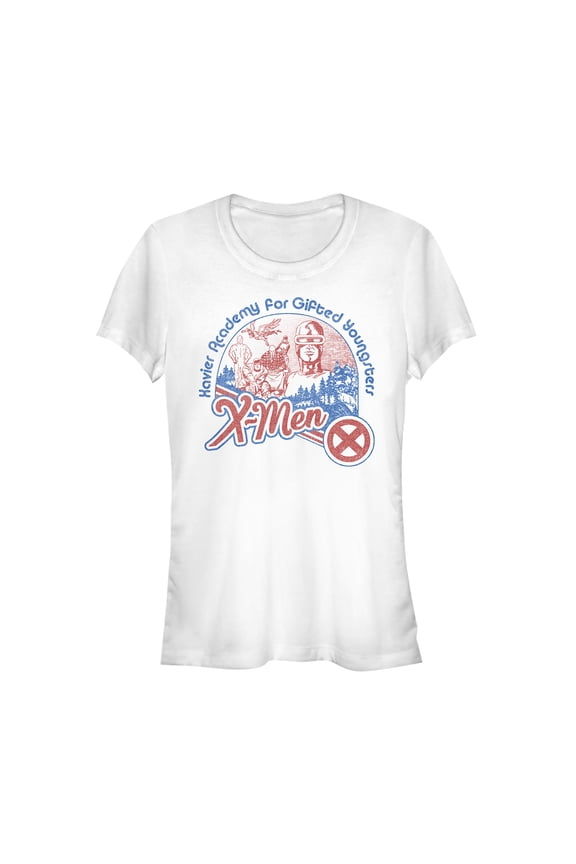 Junior's Marvel X-Men Vintage Xavier Academy Graphic Tee White Small