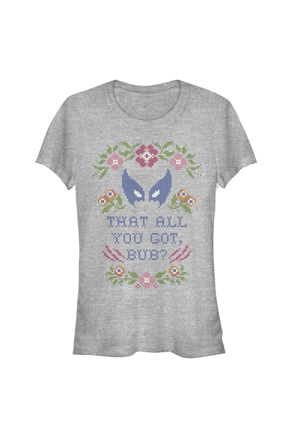 Junior's Marvel X-Men Wolverine Quilt Quote  Graphic Tee Athletic Heather Medium