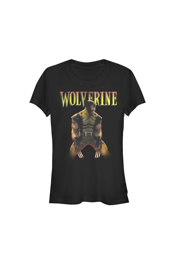 Junior's Marvel X-Men Wolverine Ready Graphic Tee Black Large