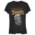 thumbnail image 1 of Junior's Marvel Zombies Captain America Face  Graphic Tee Black Large, 1 of 2