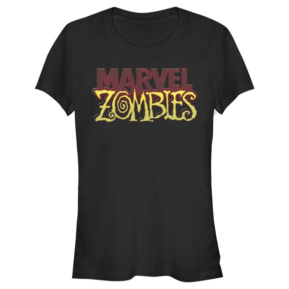 Junior's Marvel Zombies Classic Logo  Graphic Tee Black Medium