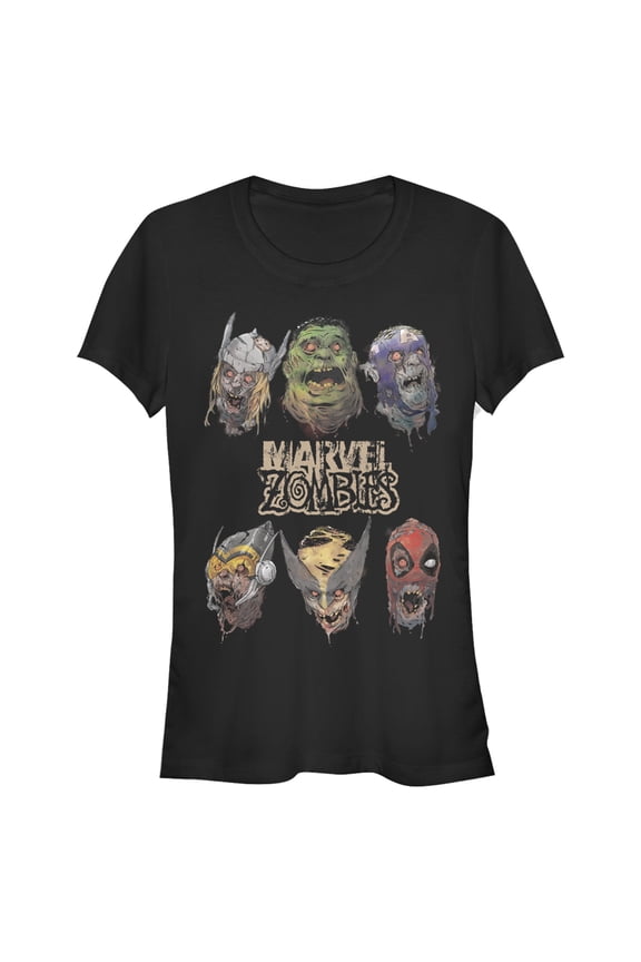 Junior's Marvel Zombies Happy Heroes  Graphic Tee Black Large