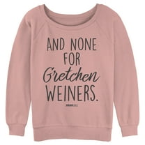 Junior's Mean Girls And None for Gretchen Wieners Sweatshirt Desert Pink Large