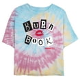 thumbnail image 1 of Juniors' Mean Girls Burn Book Graphic Cropped T-Shirt Blue/Pink/Light Yellow Small, 1 of 4