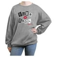thumbnail image 1 of Junior's Mean Girls Burn Book Sweatshirt Heather Gray Medium, 1 of 2