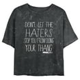 thumbnail image 1 of Junior's Mean Girls Don’t Let the Haters Stop You Graphic Crop T-Shirt Black Small, 1 of 4