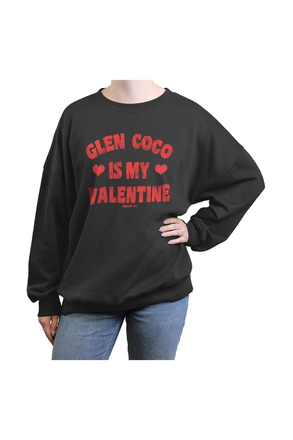 Junior's Mean Girls Glen Coco Is My Valentine Quote Sweatshirt Charcoal Medium