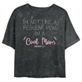 thumbnail image 1 of Junior's Mean Girls I'm Not Like a Regular Mom Cross-Stitch Pattern Crop Graphic Tee Black Medium, 1 of 4