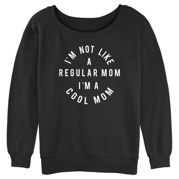 Junior's Mean Girls I'm Not a Regular Mom Sweatshirt Black Medium