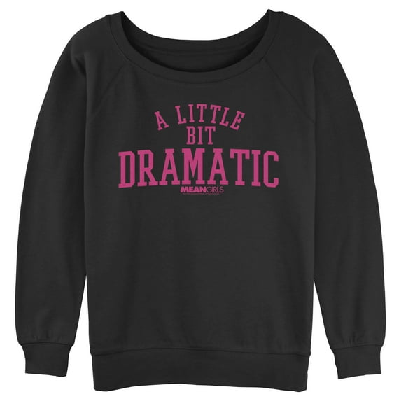 Junior's Mean Girls Little Dramatic Sweatshirt Black Large