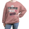 thumbnail image 1 of Junior's Mean Girls On Wednesdays We Wear Pink Burn Book Pink Sweatshirt Desert Pink X Large, 1 of 2