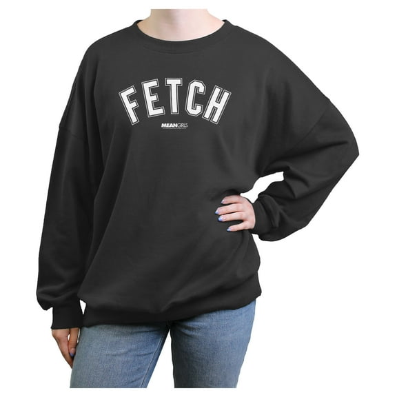 Junior's Mean Girls Varsity Fetch Sweatshirt Charcoal Small