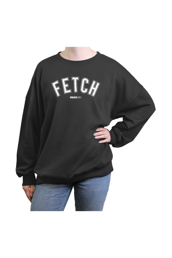 Junior's Mean Girls Varsity Fetch Sweatshirt Charcoal Small