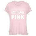 thumbnail image 1 of Junior's Mean Girls We Wear Pink Quote Graphic Tee Light Pink X Large, 1 of 3