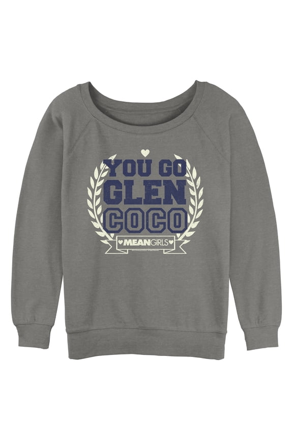Junior's Mean Girls You Go Glen Coco Sweatshirt Gray Heather Medium