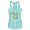 thumbnail image 1 of Junior's Mickey & Friends Botanical Logo Racerback Tank Top Cancun Large, 1 of 4