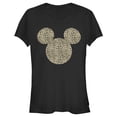 thumbnail image 1 of Junior's Mickey & Friends Cheetah Print Mickey Mouse Logo  Graphic Tee Black X Large, 1 of 2