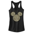 thumbnail image 1 of Junior's Mickey & Friends Cheetah Print Mickey Mouse Logo  Racerback Tank Top Black Medium, 1 of 5