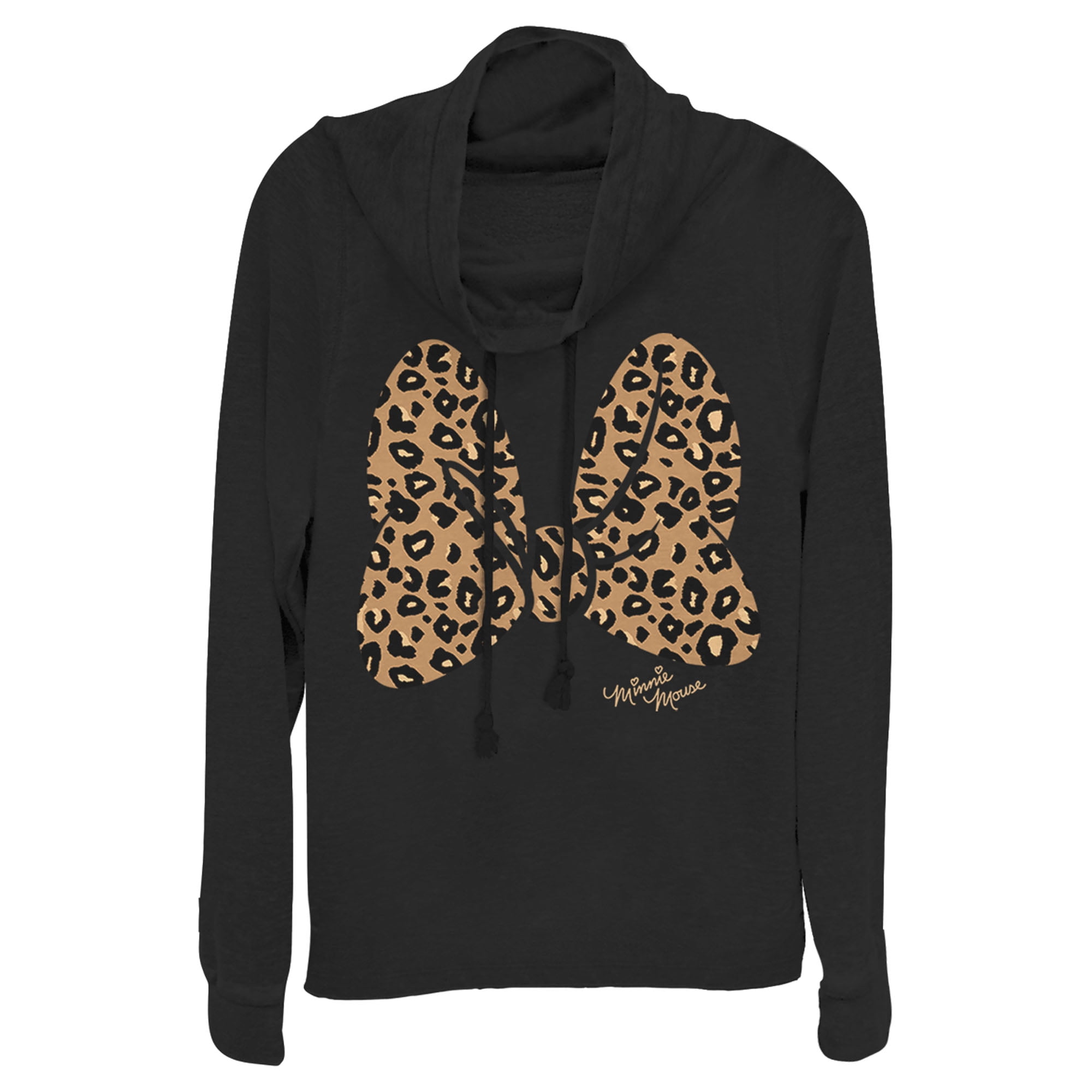 Junior s Mickey Friends Cheetah Print Minnie Mouse Bow Cowl Neck junior-s-mickey-friends-cheetah-print-minnie-mouse-bow-cowl-neck