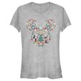 thumbnail image 1 of Junior's Mickey & Friends Christmas Silhouette  Graphic Tee Athletic Heather Medium, 1 of 3