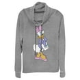 thumbnail image 1 of Junior's Mickey & Friends Daisy Duck Classic Pose Cowl Neck Sweatshirt, 1 of 4
