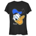 thumbnail image 1 of Junior's Mickey & Friends Donald Duck Big Face  Graphic Tee Black Small, 1 of 3