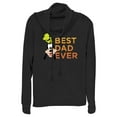 thumbnail image 1 of Junior's Mickey & Friends Father's Day Best Goofy Dad Ever Cowl Neck Sweatshirt Black 3X Large, 1 of 4