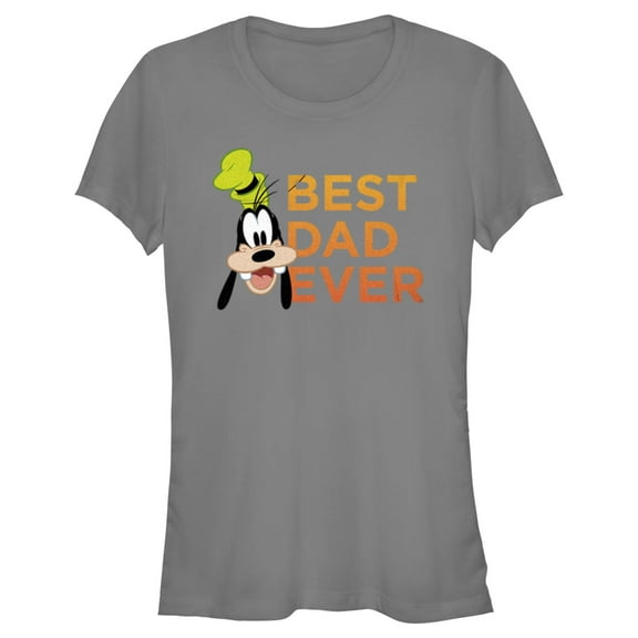 Junior's Mickey & Friends Father's Day Best Goofy Dad Ever  Graphic Tee Charcoal Small