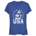 thumbnail image 1 of Junior's Mickey & Friends Fourth of July USA Mickey Mouse  Graphic Tee Royal Blue Large, 1 of 3