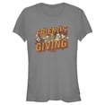 thumbnail image 1 of Junior's Mickey & Friends Friendsgiving Celebration Graphic Tee Charcoal Large, 1 of 3