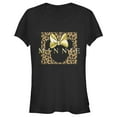 thumbnail image 1 of Junior's Mickey & Friends Leopard Square Minnie Graphic Tee Black Small, 1 of 3