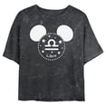 thumbnail image 1 of Junior's Mickey & Friends Libra Mousey Silhouette Graphic Crop T-Shirt Black 2X Large, 1 of 4